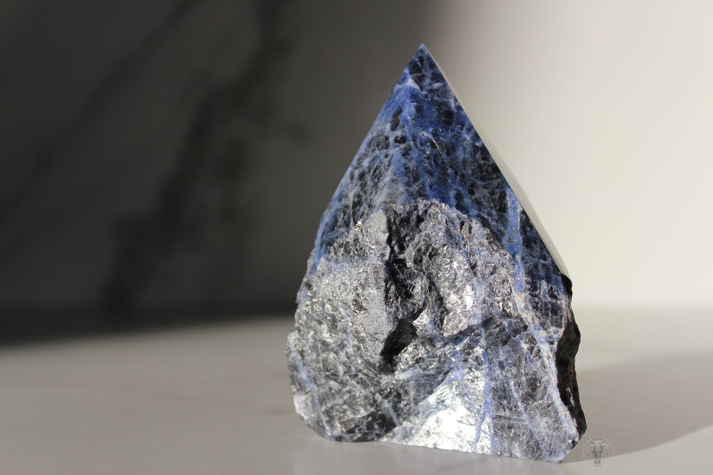 Sodalite Polished Top, Raw Sides Point (3)