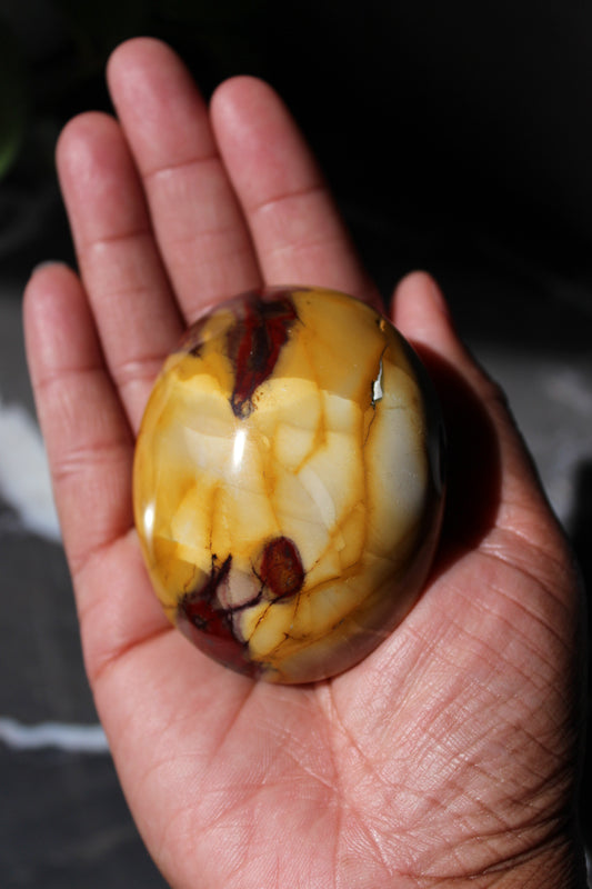 Mookaite Jasper Palm Stone | Polished Crystal Palmstone | Tons of Soul