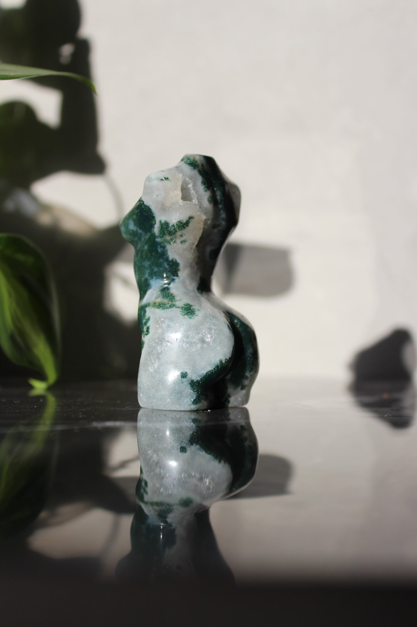 Moss Agate Goddess Model | Crystal Body Carving | Crystal Female Torso | Tons of Soul