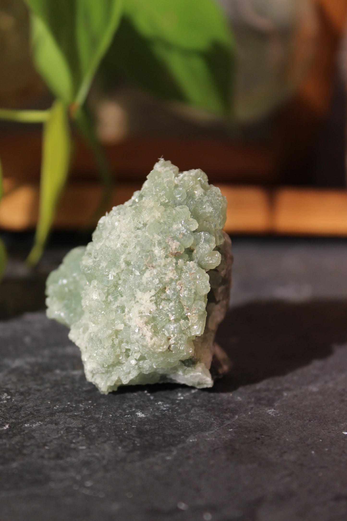 Prehnite and Epidote with Actinolite Cluster Specimen - Morocco | Raw Crystals | Tons of Soul