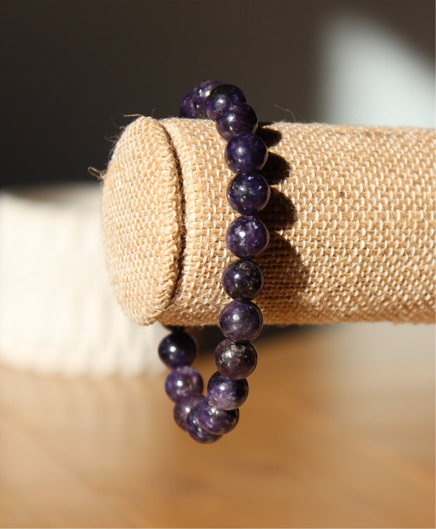 Lepidolite Bracelet | Purple High Grade Lepidolite | 8mm Crystals