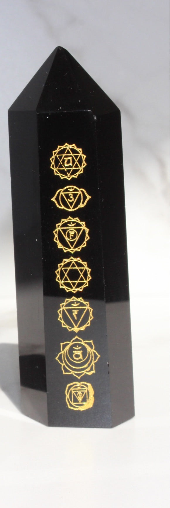 Black Obsidian Chakra Towers