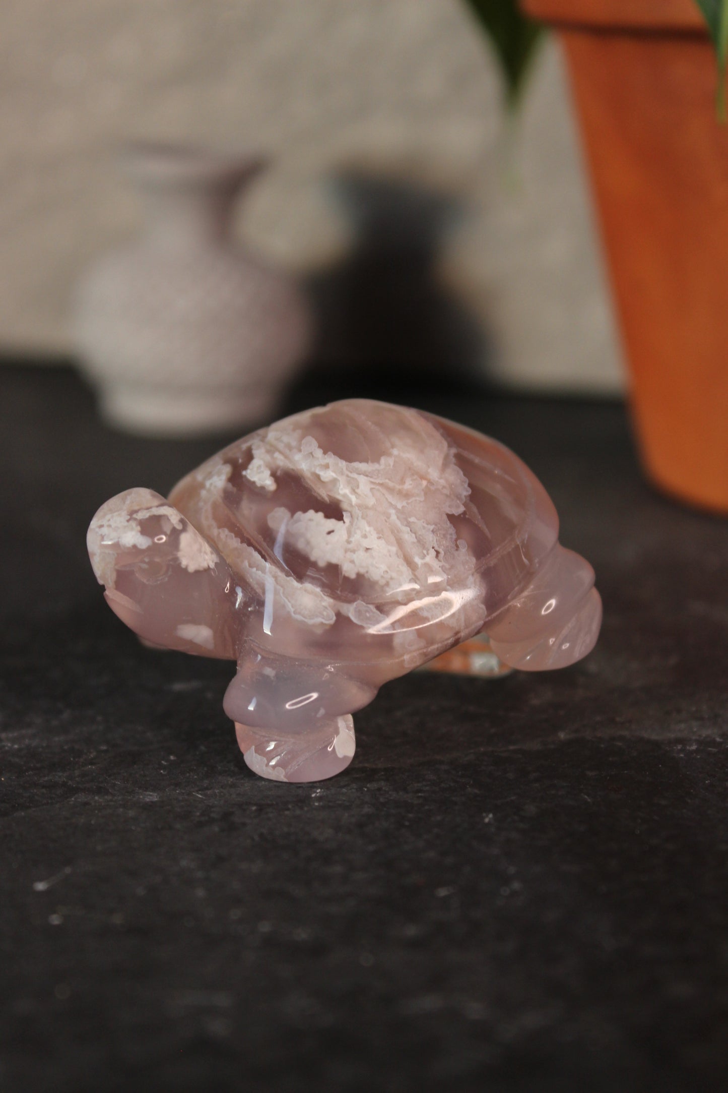 Flower Agate Turtle | Crystal Turtle | Tons of Soul