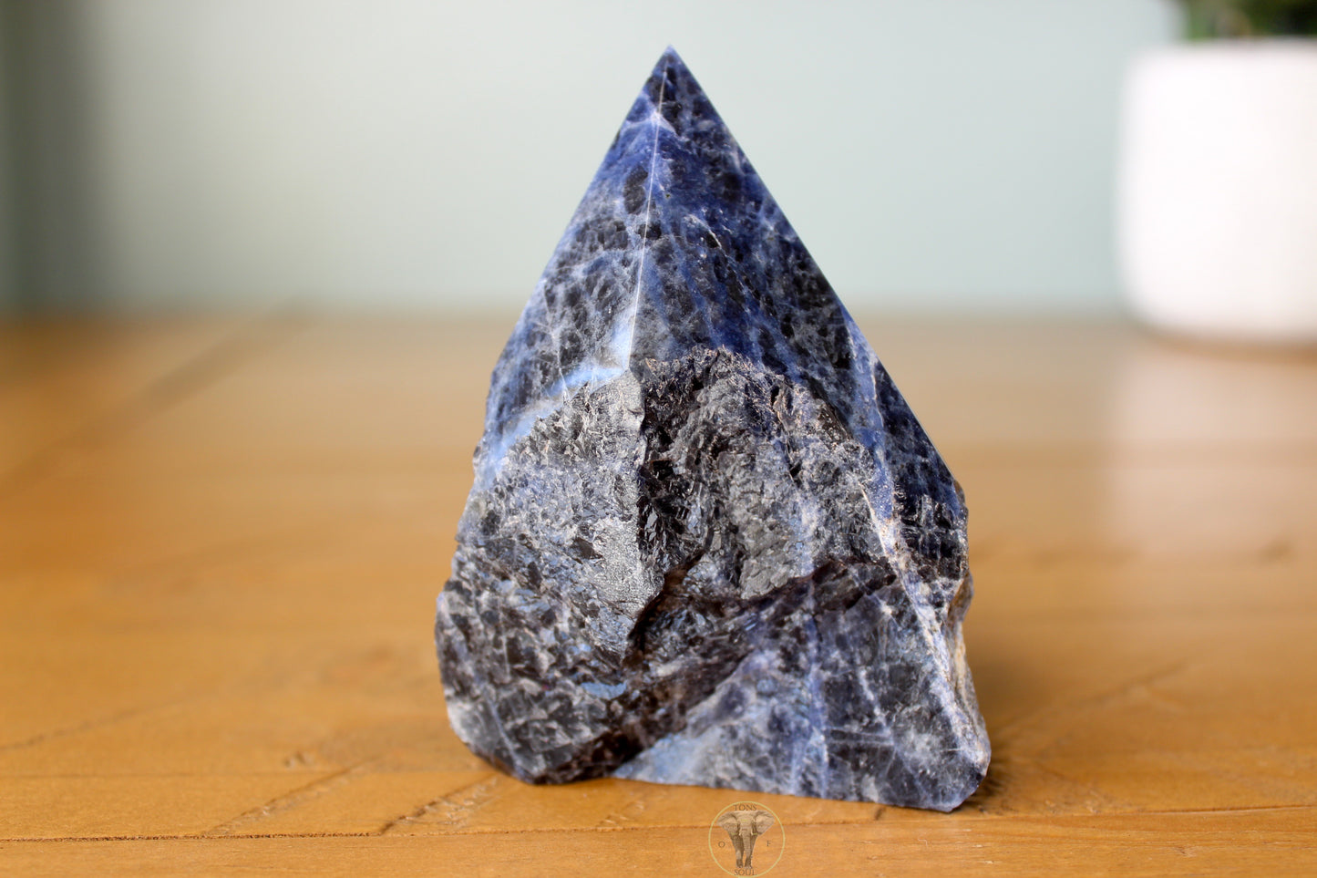 Sodalite Polished Top, Raw Sides Point (3)