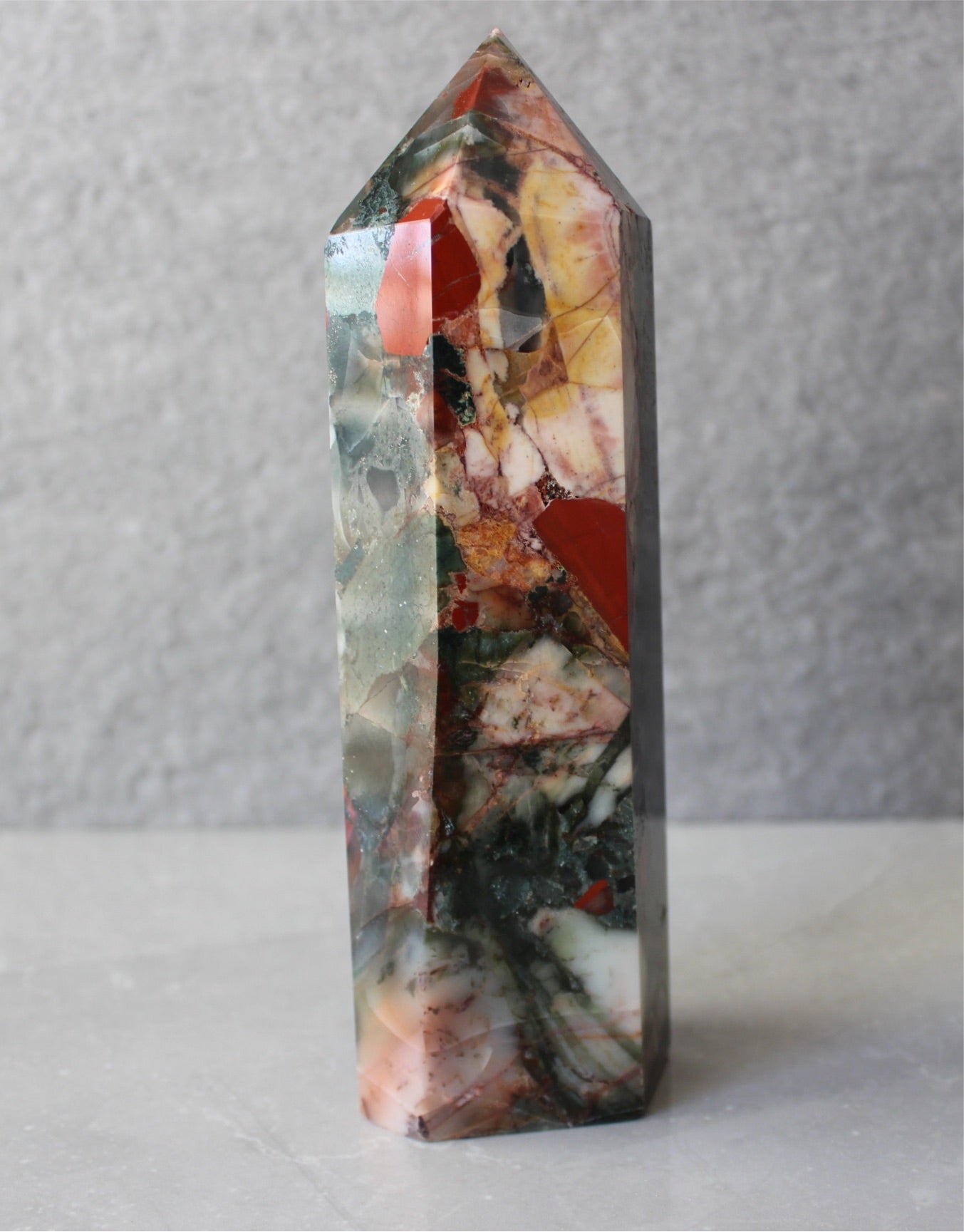 Large African Bloodstone Tower | African Bloodstone Point Tons of Soul
