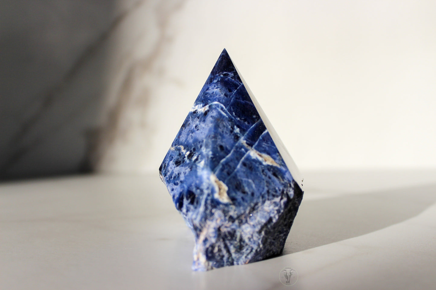 Sodalite Polished Top, Raw Sides Point (1)