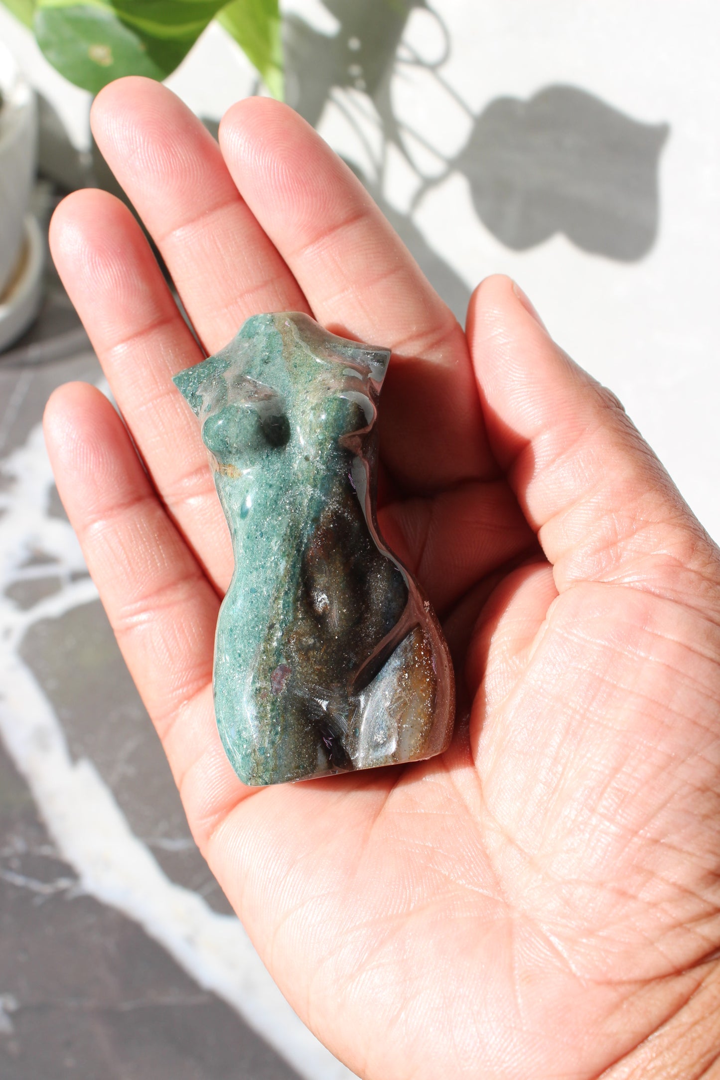 Ocean Jasper Goddess Model | Crystal Body Carving | Crystal Female Torso | Tons of Soul