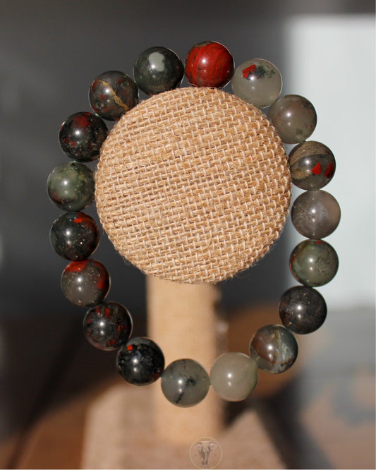 African Bloodstone Bracelet 10mm