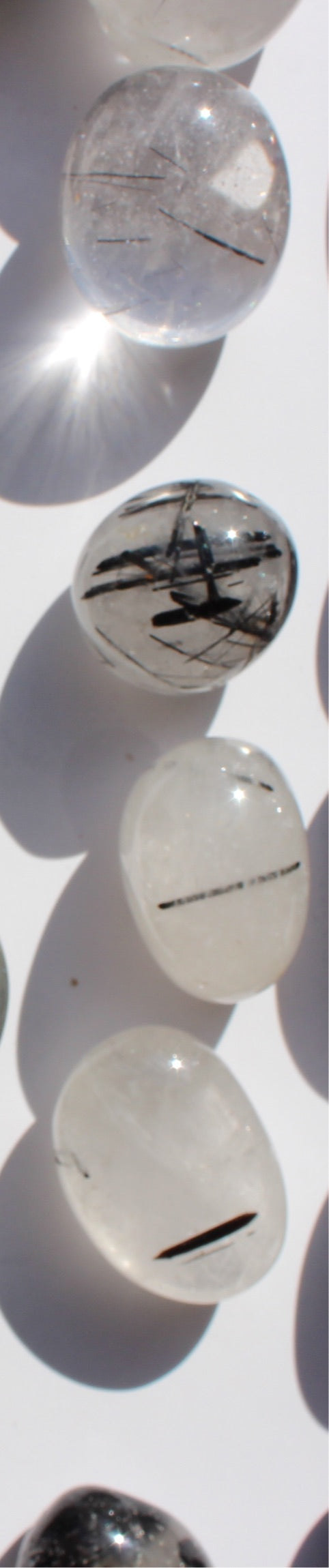 Tourmalated Quartz Tumbled Stone