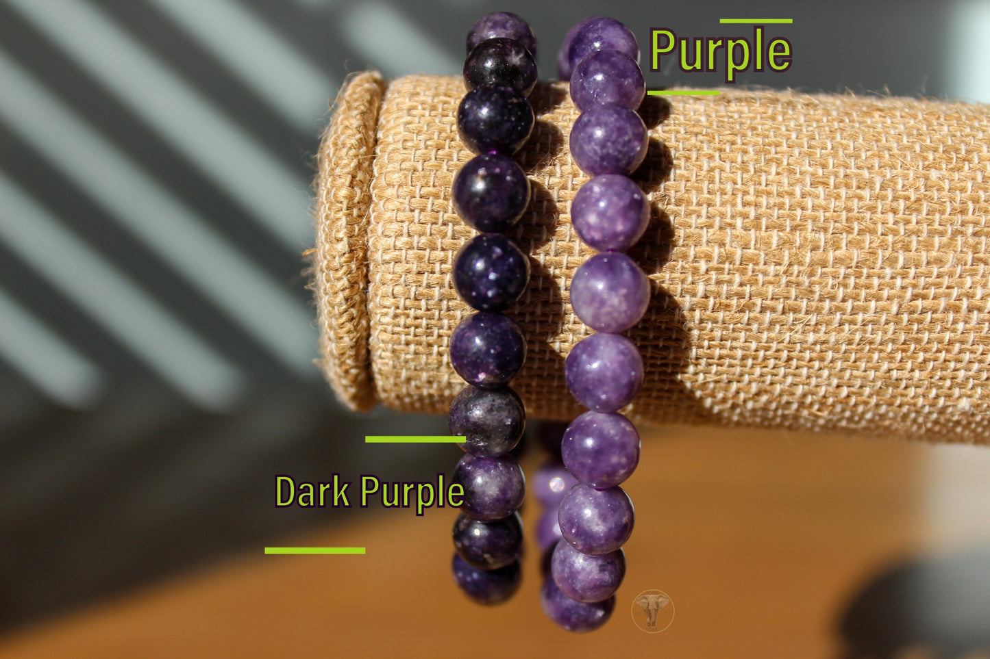 Lepidolite Bracelet | Purple High Grade Lepidolite | 8mm Crystals