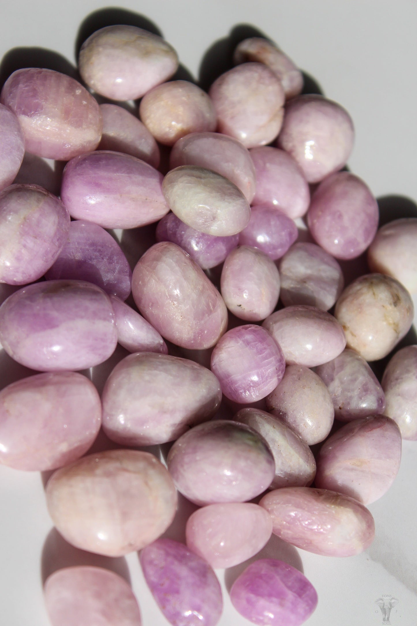 Pink and Lilac Kunzite Tumbled Stone