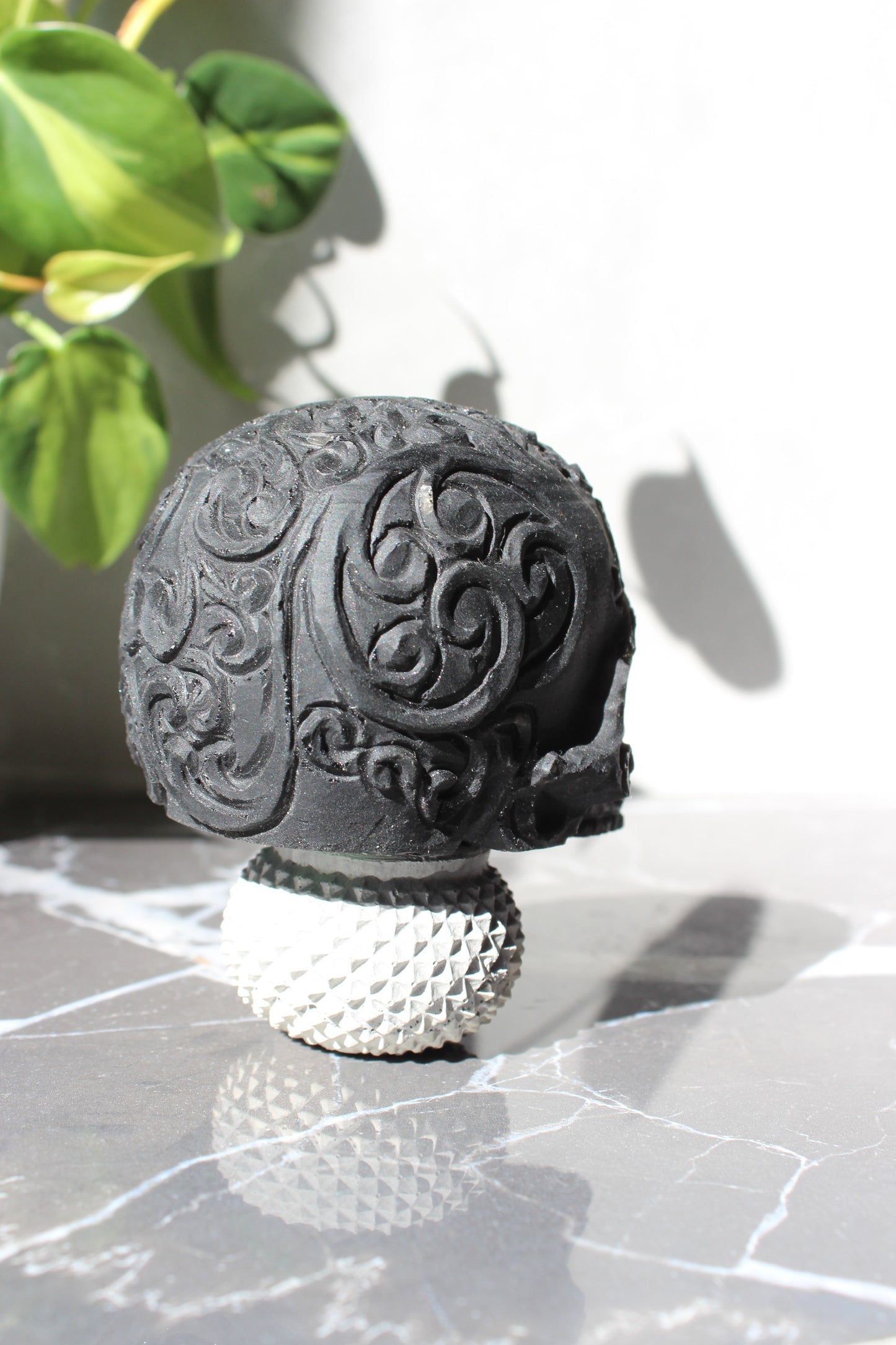 Matte Black Obsidian Sugar Skull | Crystal Skull | Tons of Soul