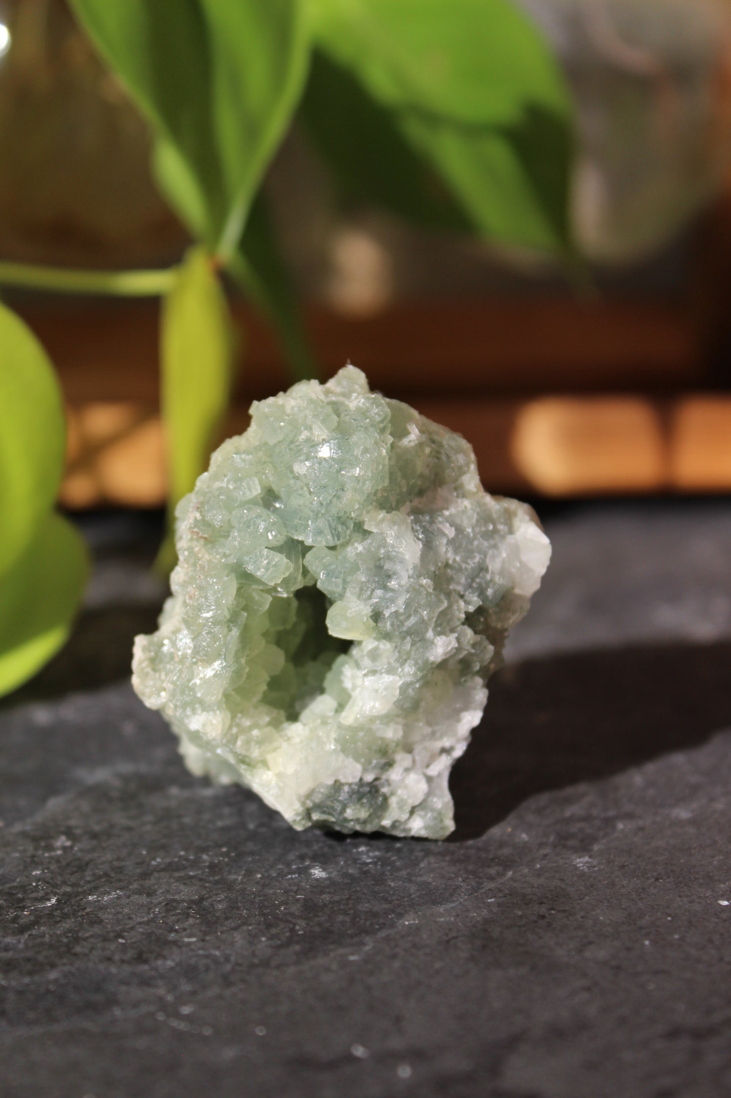 Prehnite and Epidote with Actinolite Cluster Specimen - Morocco | Raw Crystals | Tons of Soul