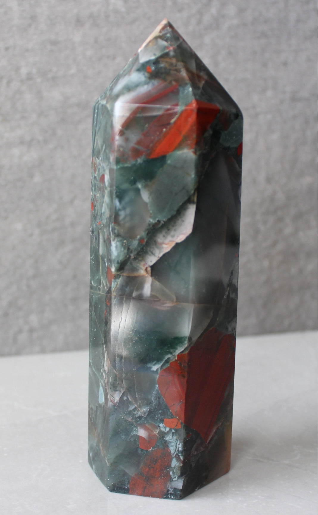 Large African Bloodstone Tower | African Bloodstone Point Tons of Soul
