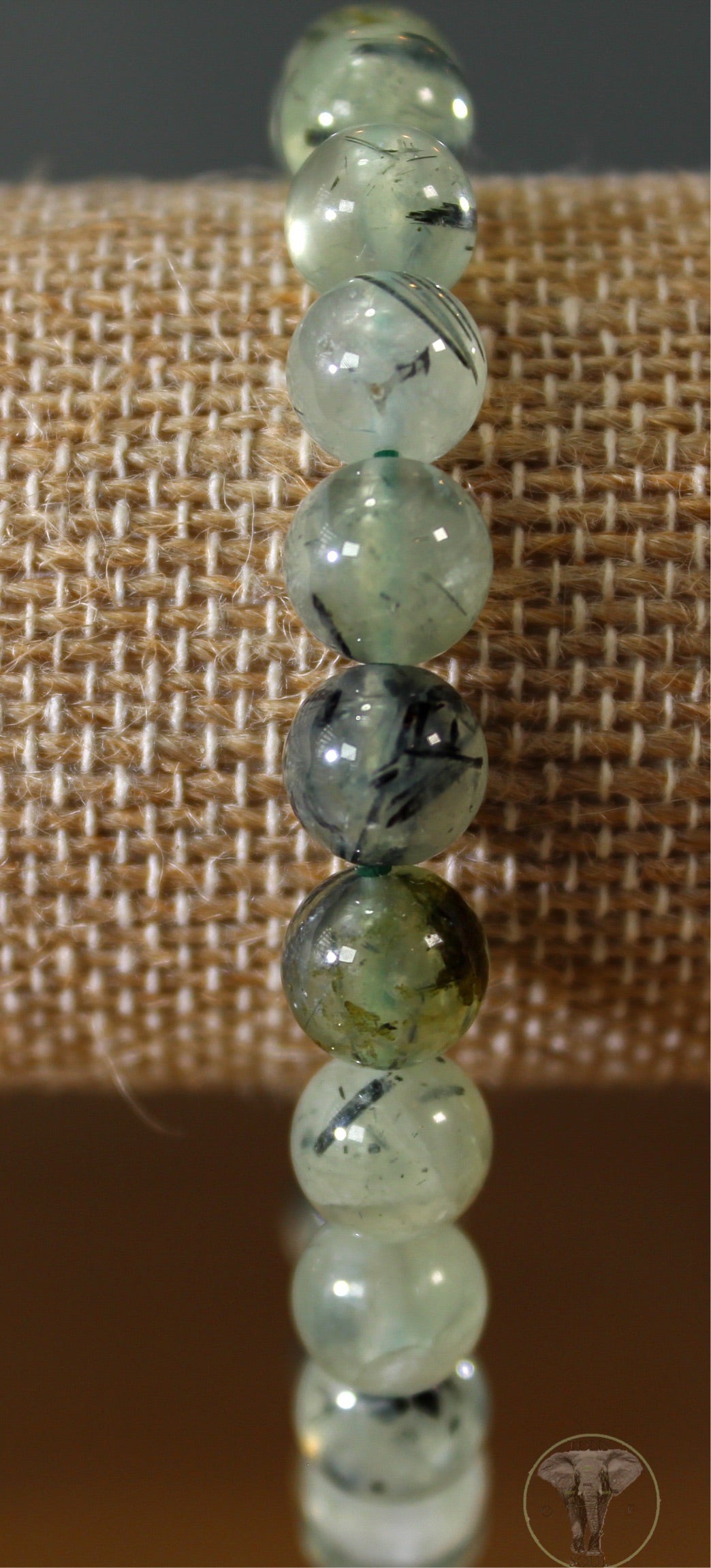Prehnite and Epidote Bracelet 8mm