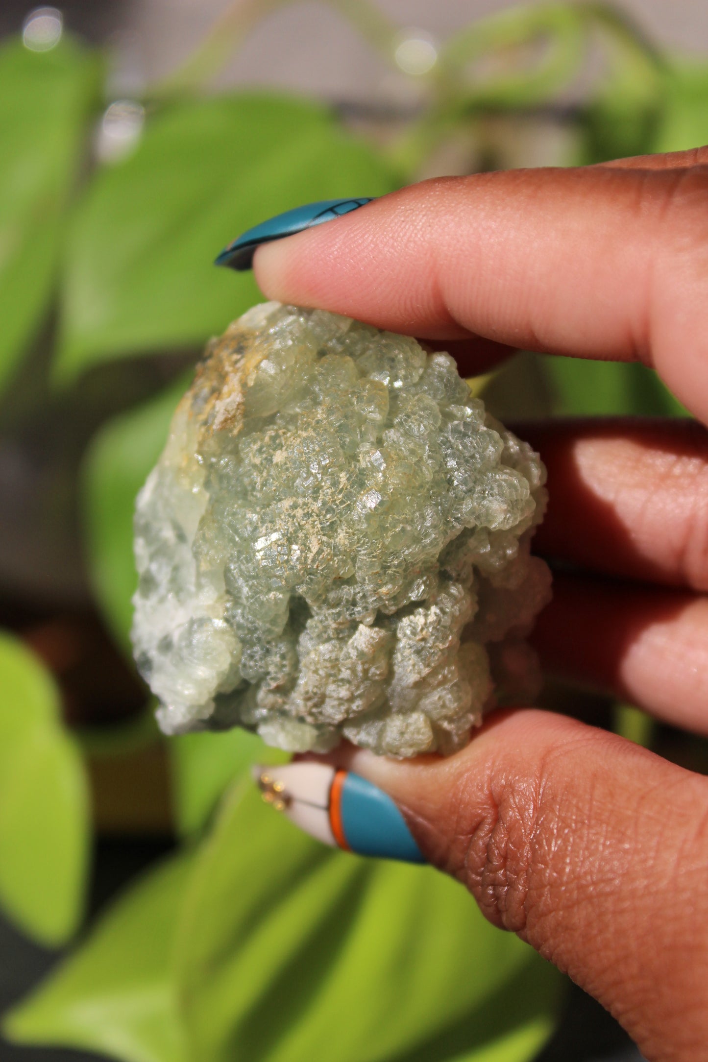 Prehnite and Epidote with Actinolite Cluster Specimen - Morocco | Raw Crystals | Tons of Soul