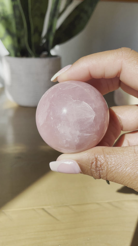 Rose Quartz Sphere | Rose Quartz Ball | Tons of Soul