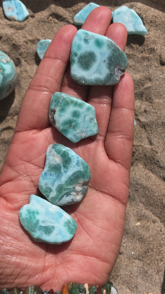 Larimar Tumbled Mini Slab | Tumbled Larimar