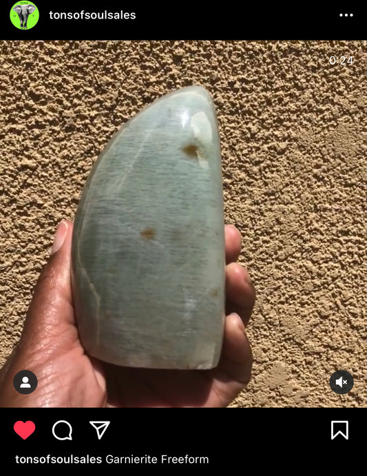 Garnierite | Green Moonstone Freeform | IG claim