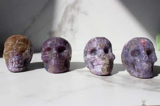 Lepidolite Skulls | Crystal Skulls | Tons of Soul