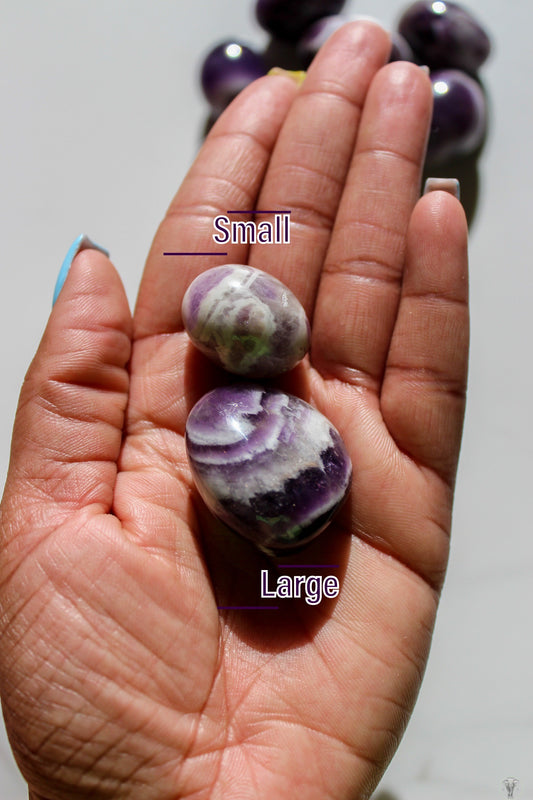 Dream, Chevron, Amethyst Tumbled Stone