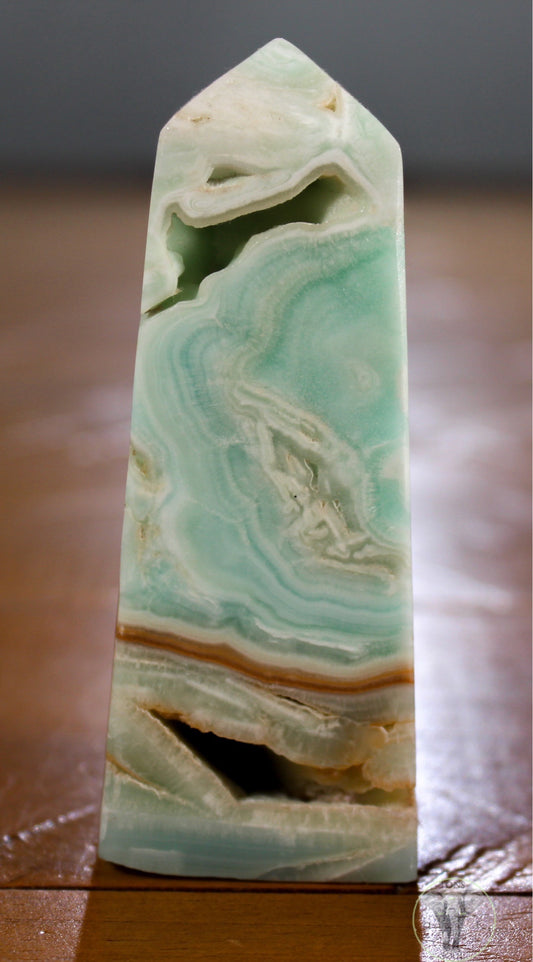 Blue Aragonite / Caribbean Calcite Obelisk (4)
