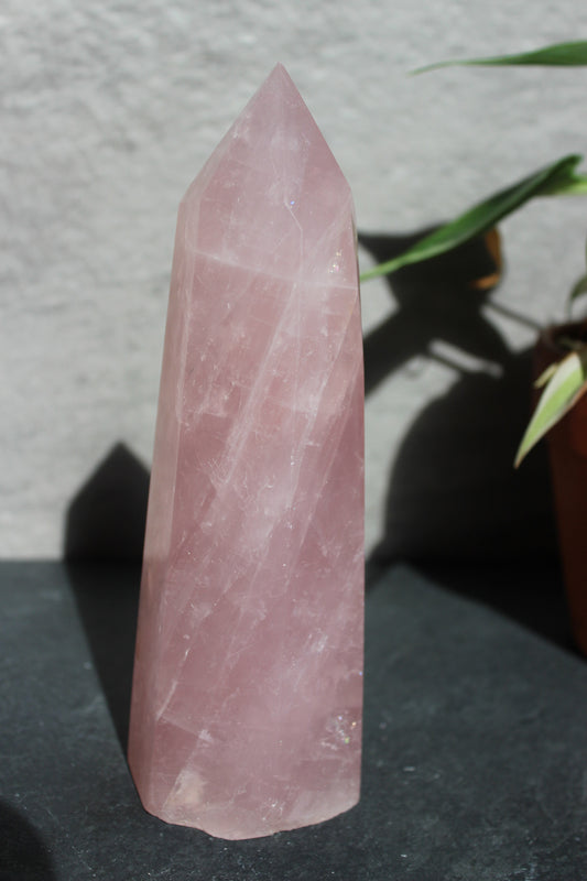 Large Rose Quartz Tower | Rose Quartz Point | Tons of Soul