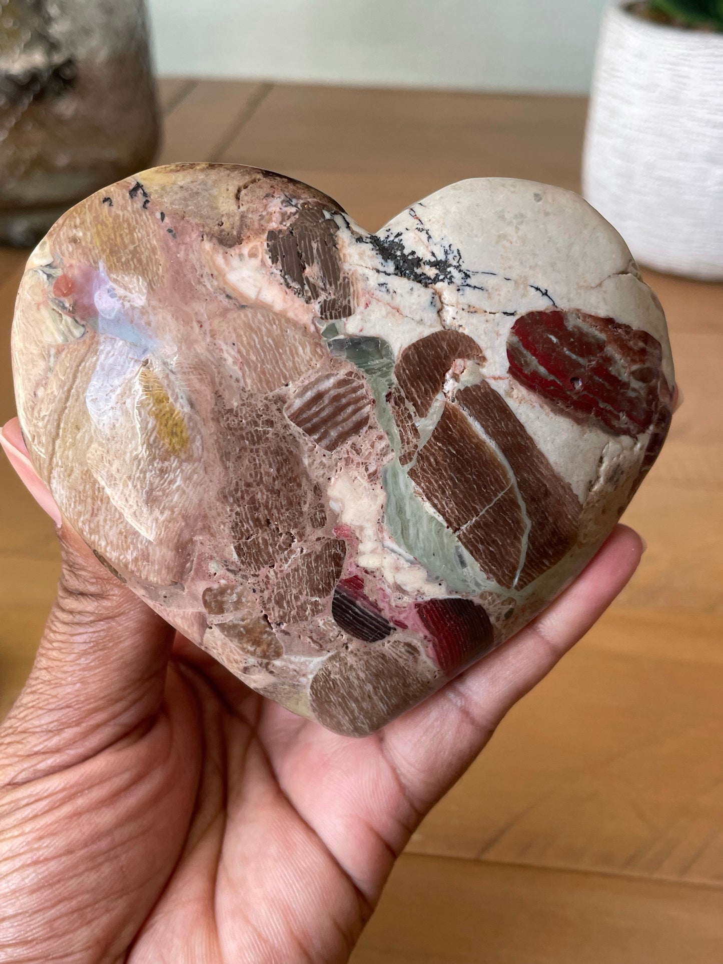 “ Bre” Pudding Stone Heart (3)