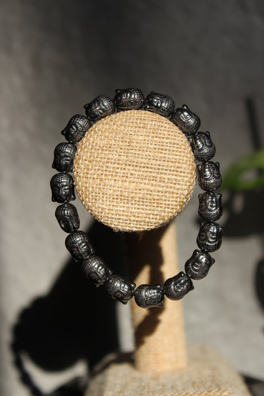 Hematite Buddha Bracelet | Crystal Bracelet | Tons of Soul