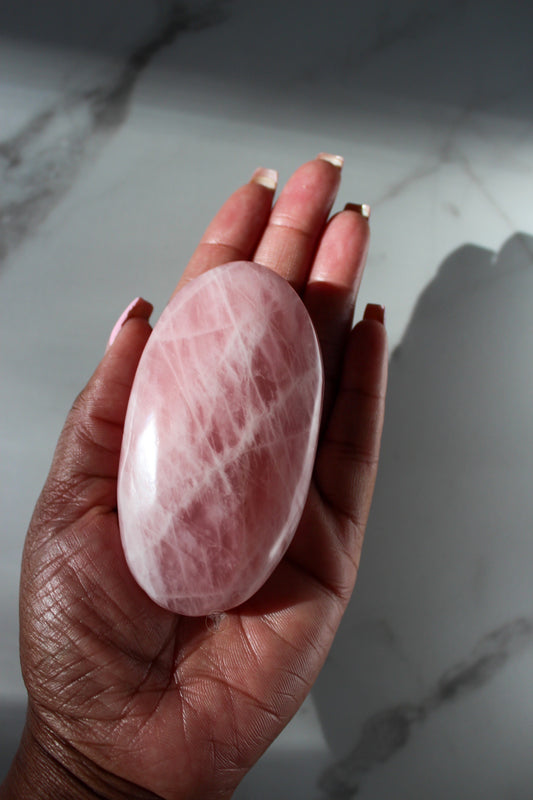 Large Rose Quartz Large Palm Stone | Tons of Soul | Healing Crystals #1