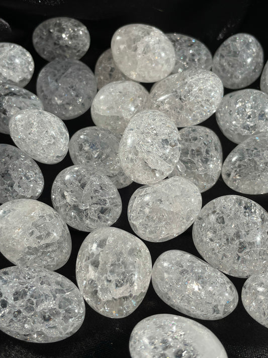Crackled Quartz “Fire and Ice” Tumbled Crystal
