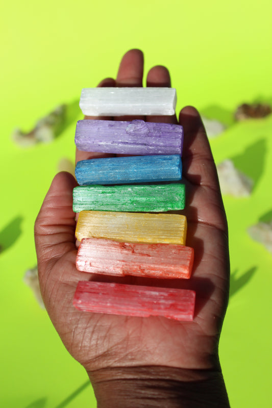 7 Chakra Gypsum Log Set