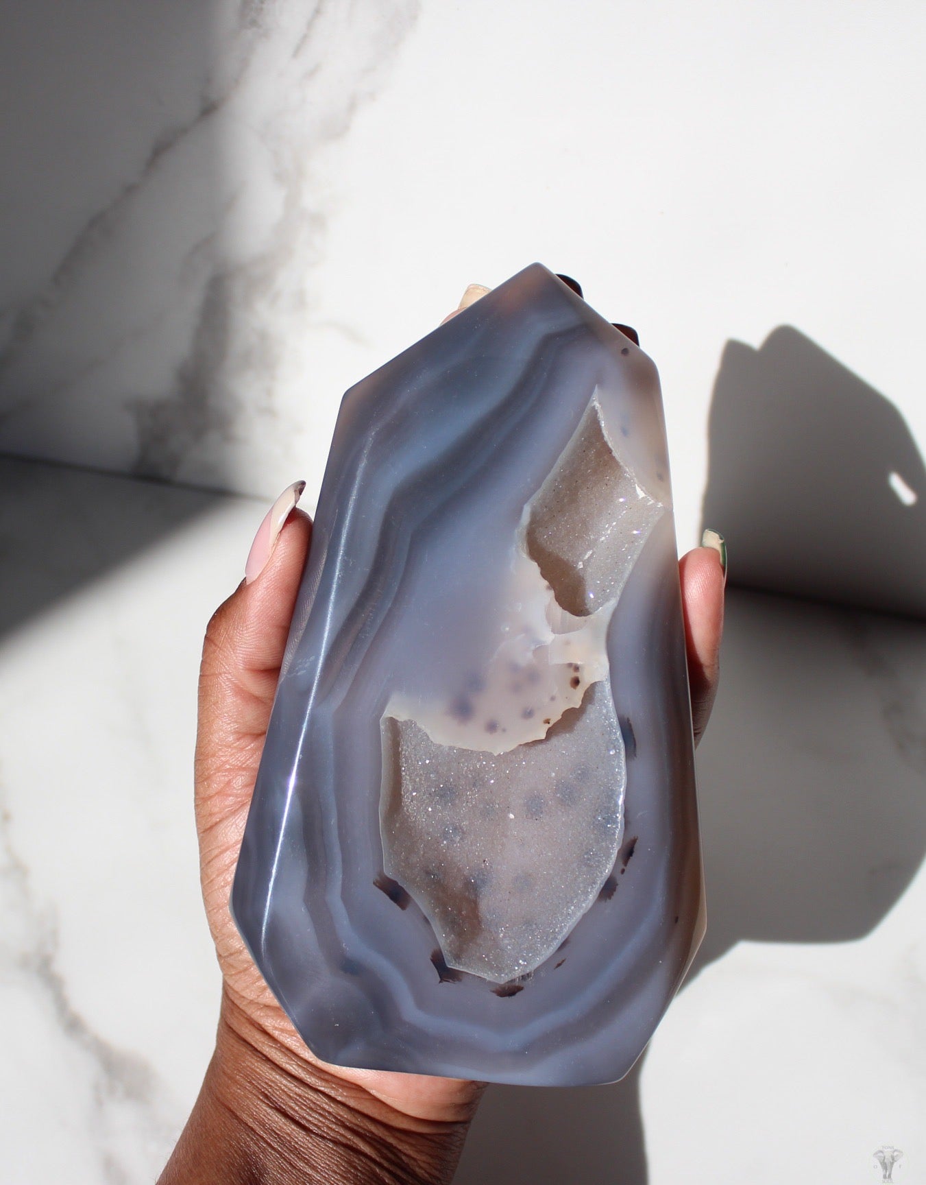 Thin Druzy Agate Tower | Druzy Agate Point | Tons of Soul