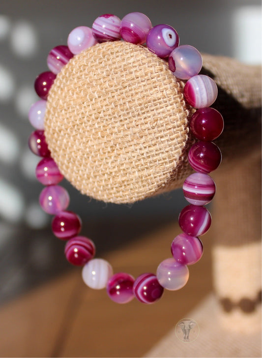 Crown - Purple Banded Agate Bracelet