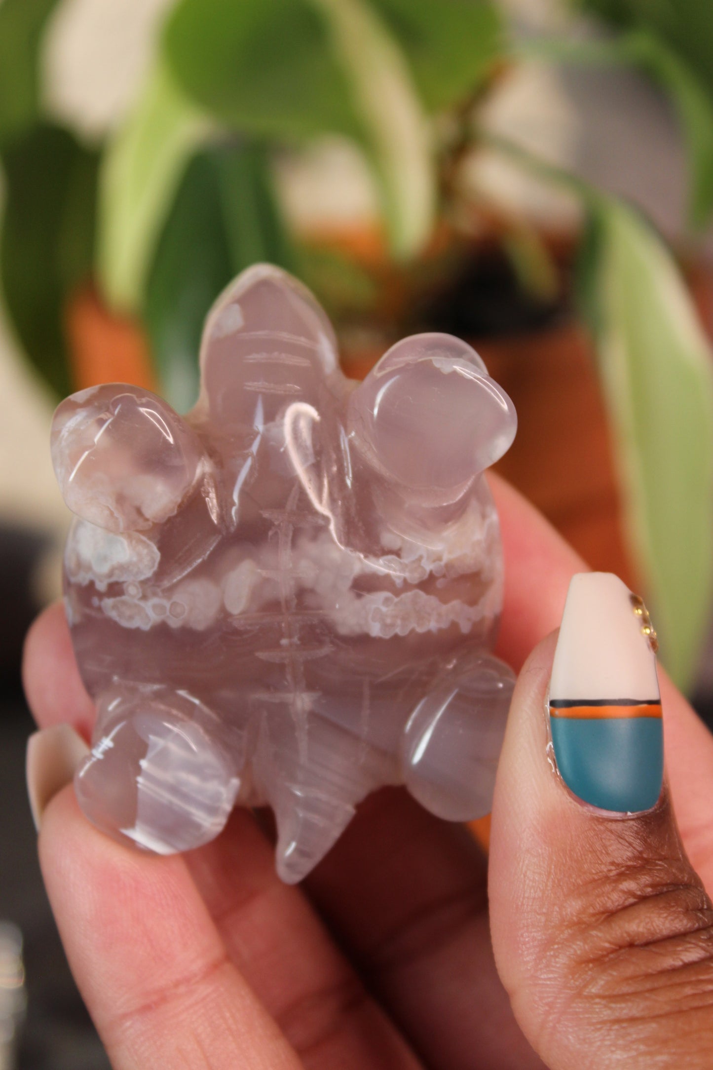 Flower Agate Turtle | Crystal Turtle | Tons of Soul