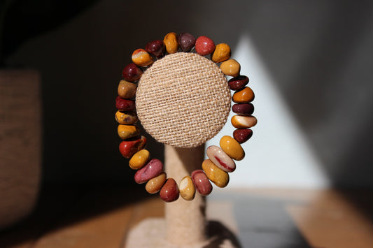 Mookaite Jasper Chunky Chipped Bracelet | Tons of Soul