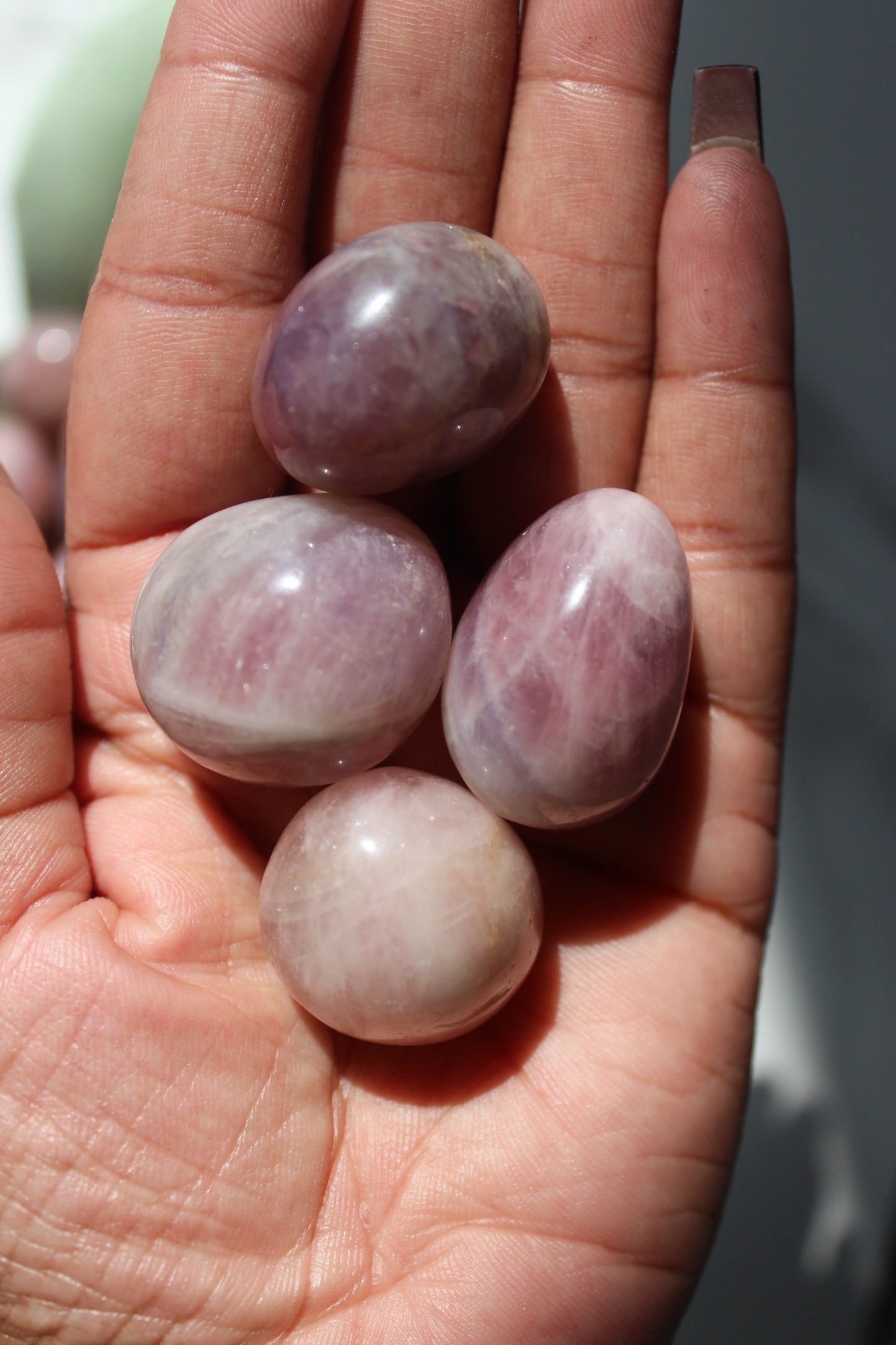Lavender Rose Quartz Tumbled Stone | Purple Rose Quartz | Tons of Soul