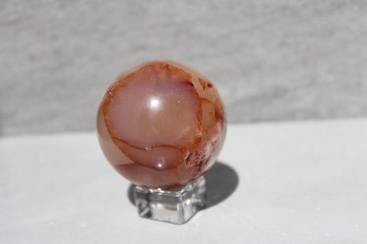 Carnelian Flower Agate Sphere | Crystal Sphere | Tons of Soul