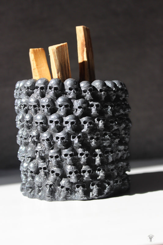 Catacomb - Concrete Skull Holder, Jar, Planter,