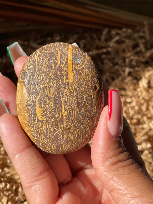 Calligraphy Stone Palmstone #6