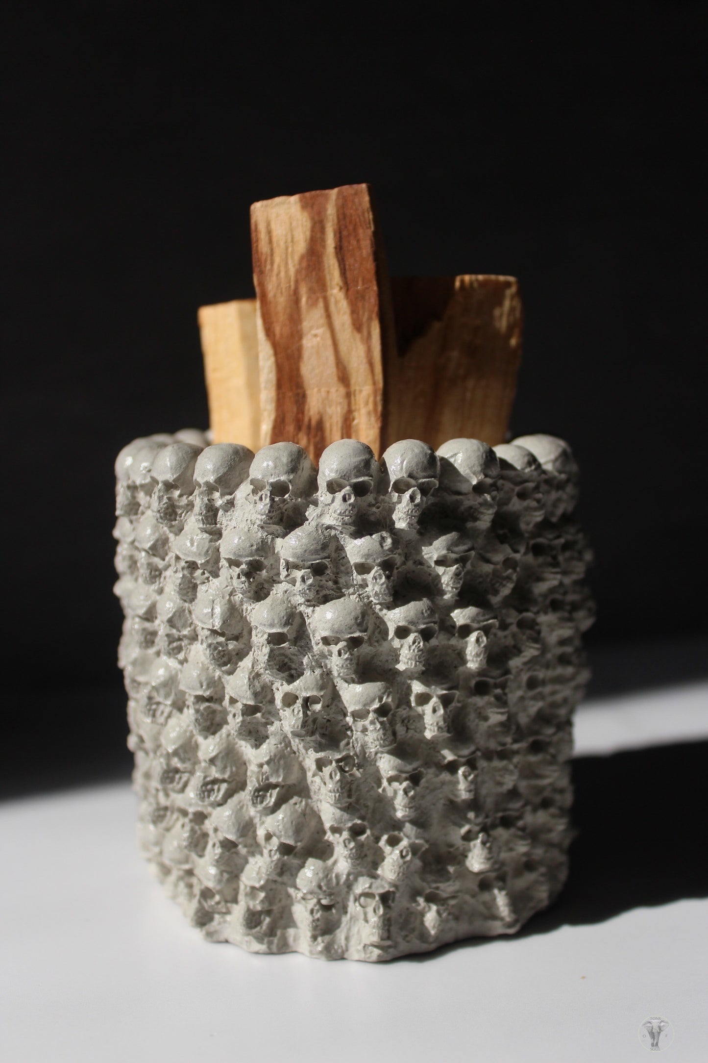Catacomb - Concrete Skull Holder, Jar, Planter,