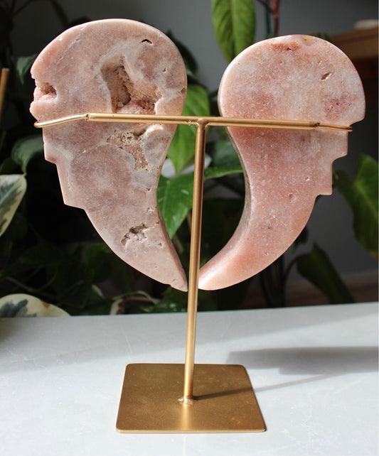 Druzy Pink Amethyst Angel Wings with Metal Stand - Polished - Brazil | Crystal Wings | Tons of Soul Crystals