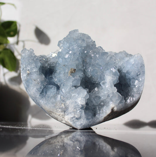 Celestite Cluster Heart | Tons of Soul