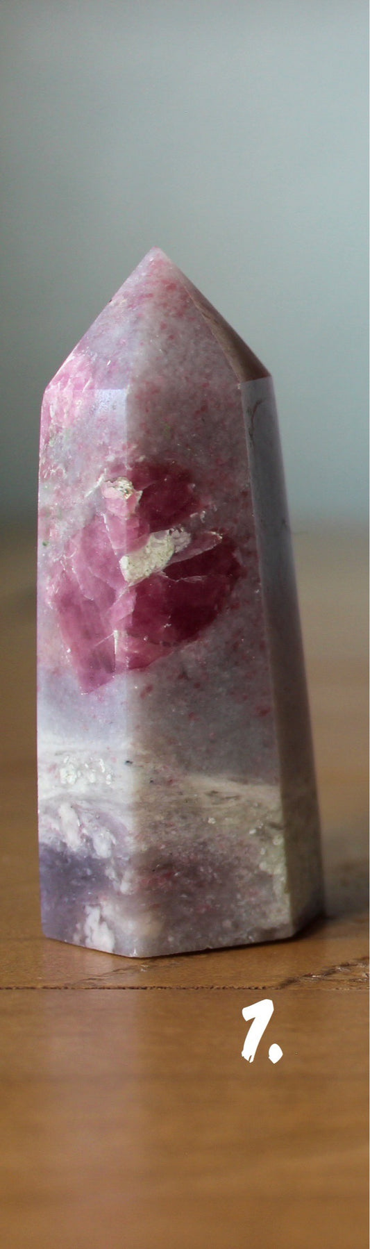 Unicorn Stone | Pink Tourmaline and Lepidolite Points | Unicorn Stone Towers | Crystals