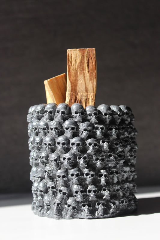 Catacomb - Concrete Skull Holder, Jar, Planter,