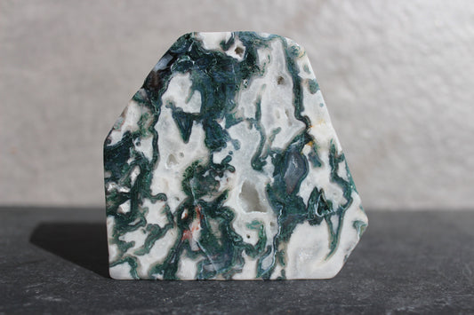 Self Standing Moss Agate Slab | Crystal Slab | Tons of Soul Crystals