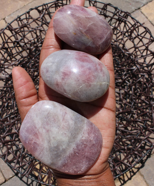 Lavender Rose Quartz Palmstone