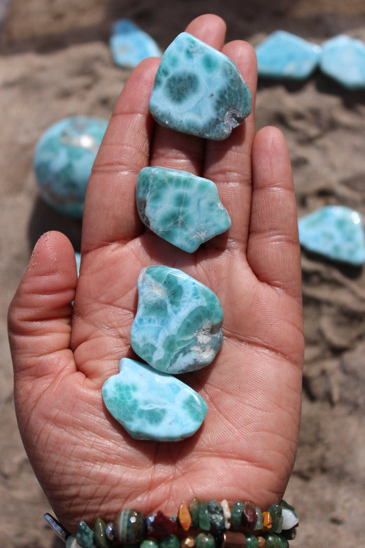 Larimar Tumbled Mini Slab | Tumbled Larimar