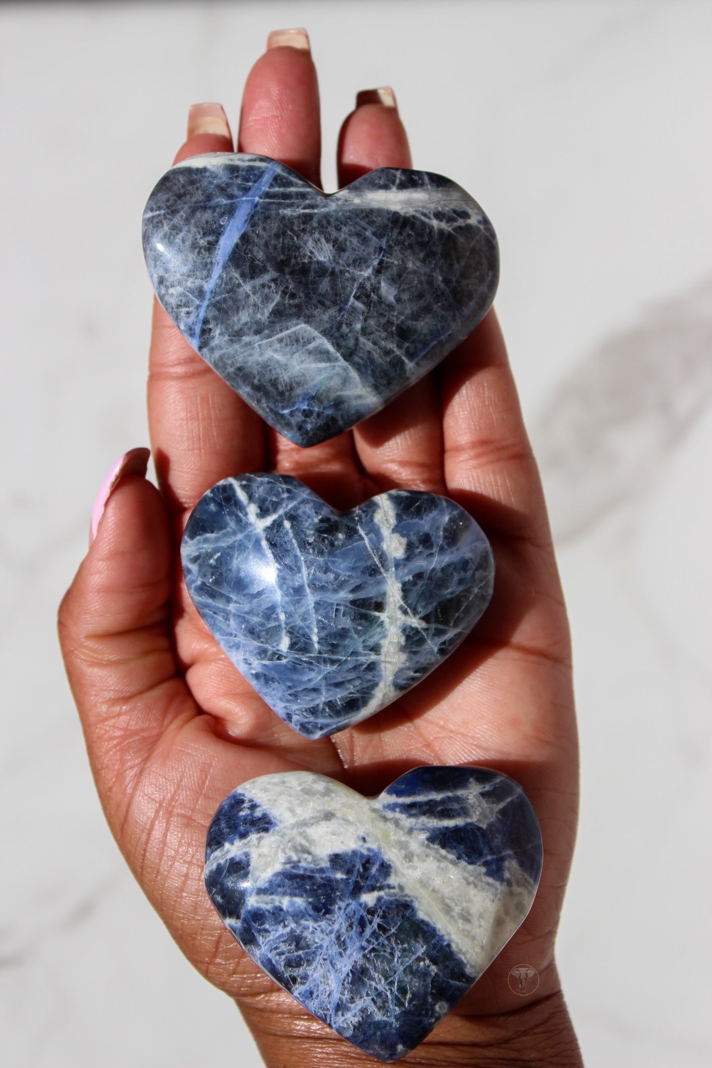 Sodalite Heart Shaped Crystal | Polished Sodalite Heart | Crystals