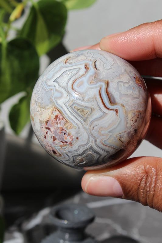 High Grade Crazy Lace Agate Sphere | Crystal Sphere | Tons of Soul